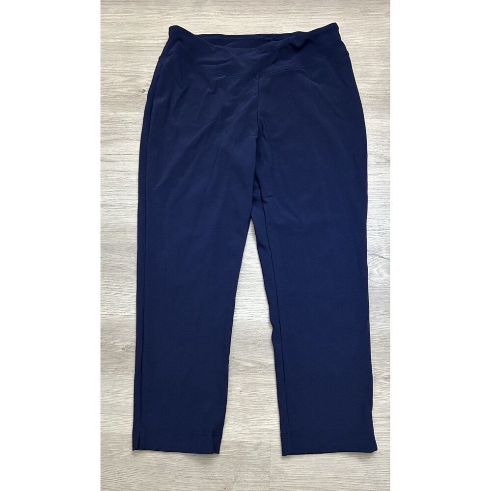 Boston Proper Medium crop Pants Blue Straight Leg Pull-On Casual Style preppy